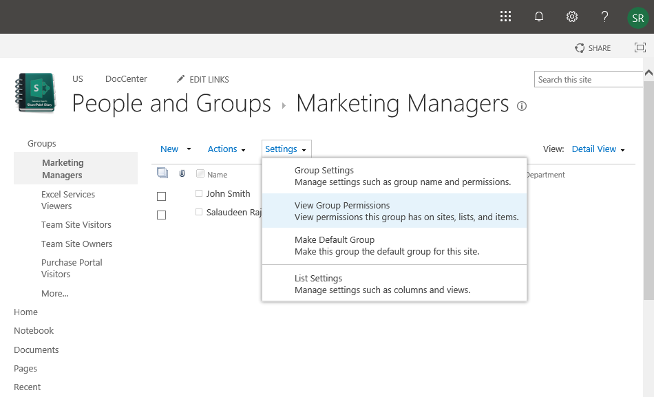 SharePoint Online How to Check Group Permissions in a Site