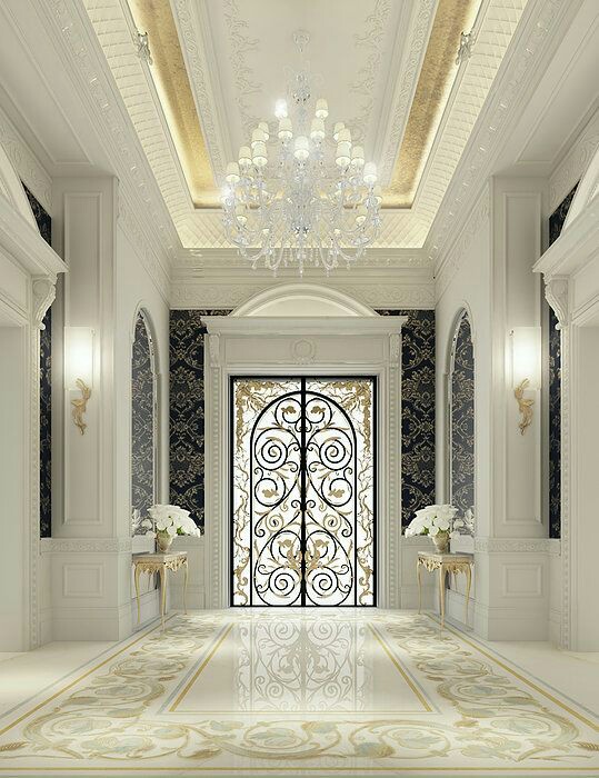 اجمل ٩ صور من ديكورات المداخل الفلل والقصور ديكورات كلاسيك ومودرن