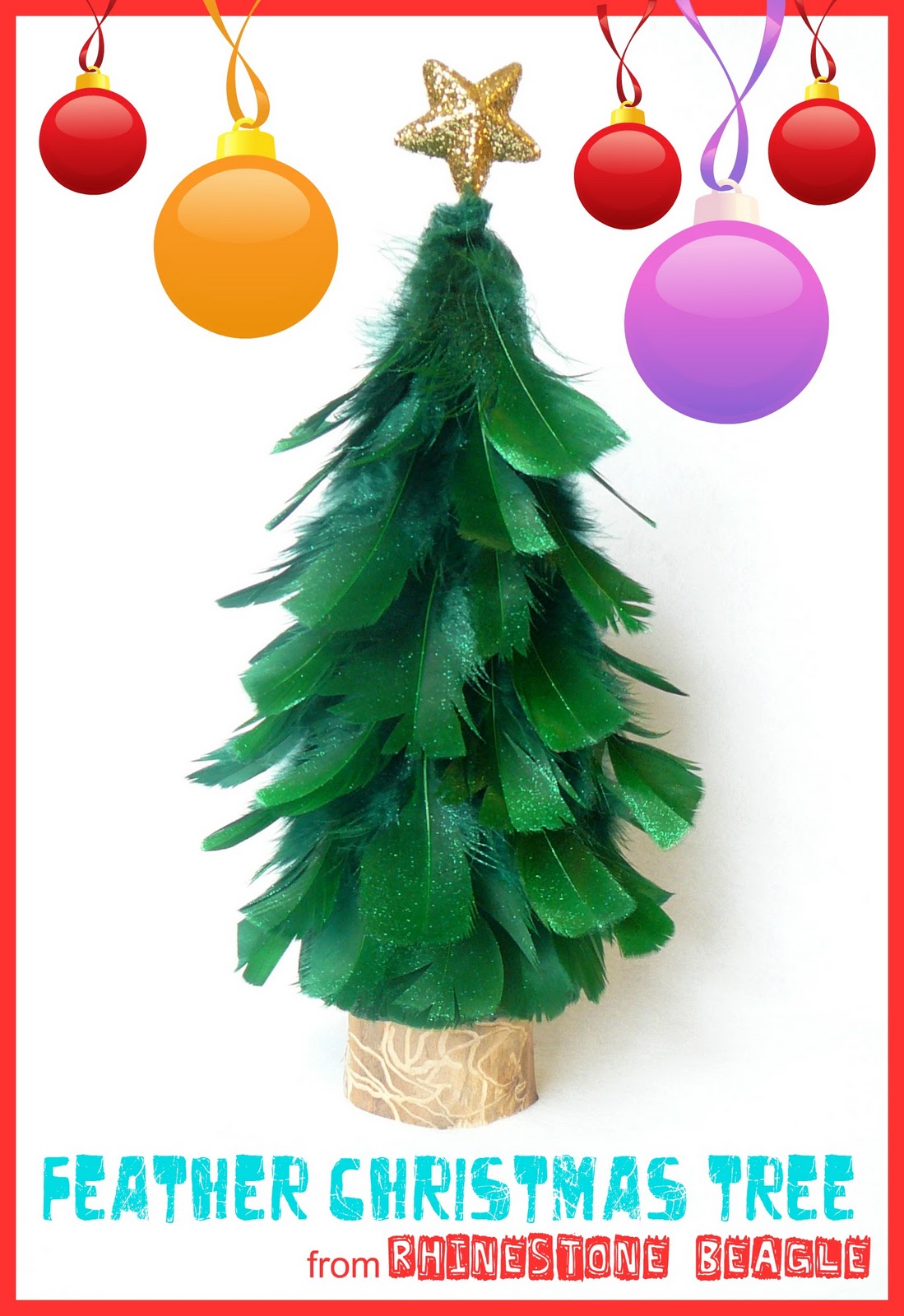 Green Feather Christmas Tree