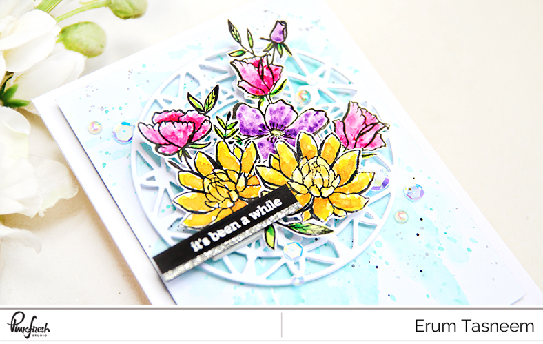 Pinkfresh Studio Floral Background and Modern Mandala Die | Erum Tasneem | @pr0digy0