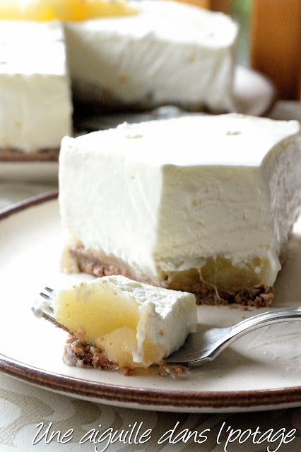 Cheese-cake à la crème vanille-citron et poires sans cuisson