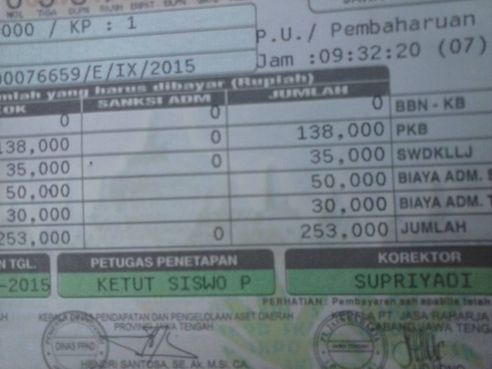 Biaya ganti plat motor 2021