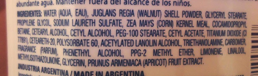 ingredientes St Ives Apricot Scrub