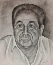 Retrato de mi difunto y querido padre al carboncillo