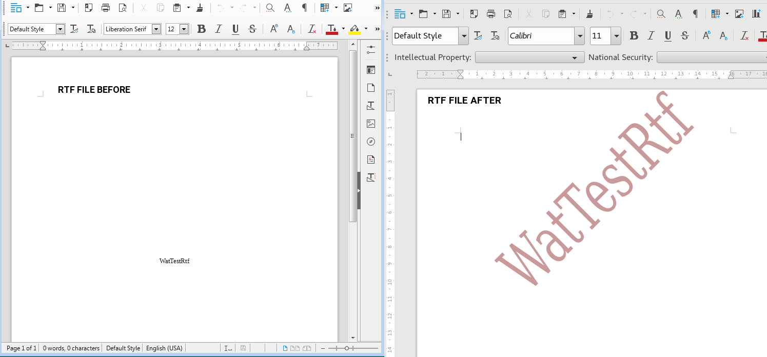 What is eszka doing: Watermark for LibreOffice Writer
