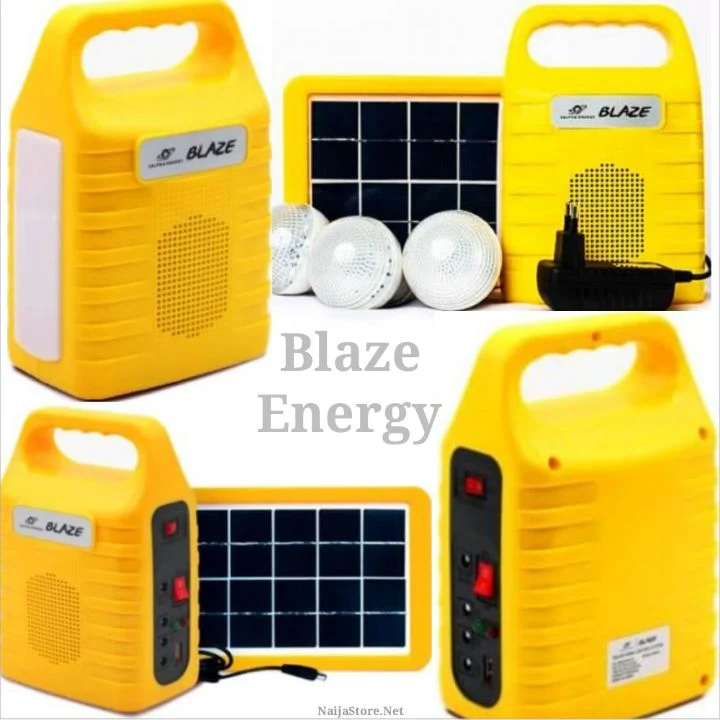 Blaze Home Solar-Powered LED Lighting Kit with USB Ports - Salpha Indoor and Outdoor Light System