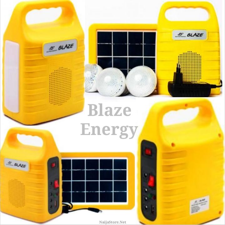 Blaze Home Solar-Powered LED Lighting Kit with USB Ports - Salpha Indoor and Outdoor AC/Sun-Energy Light System