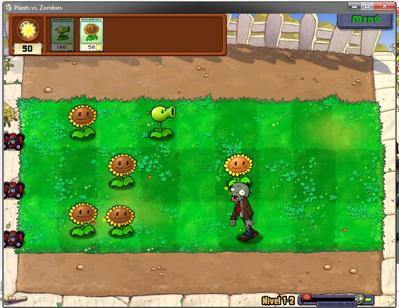Captura 3 - Plantas vs Zombies
