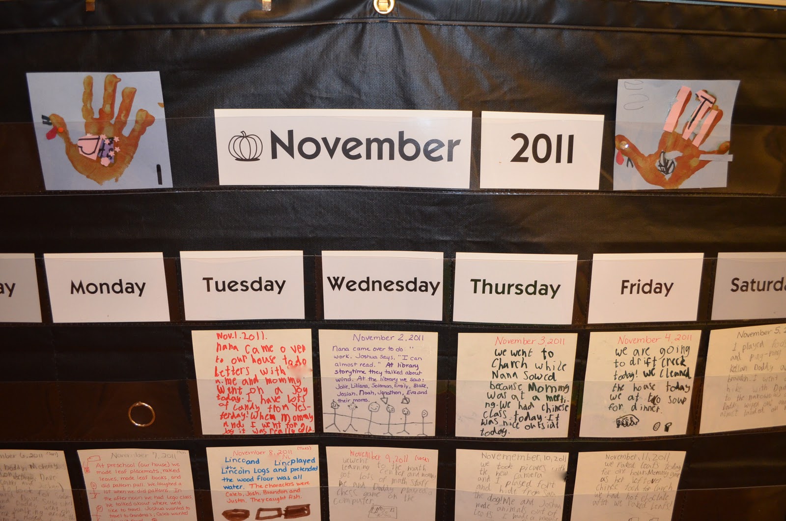 love2learn2day: Journaling with a Calendar Pocket Chart