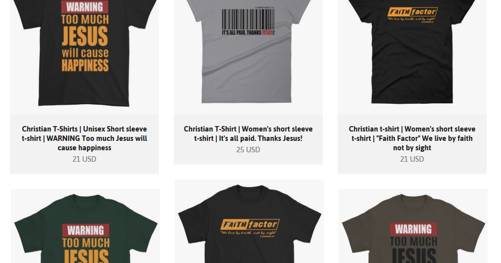 Newly Launced Custom Christian TShirts Online Store