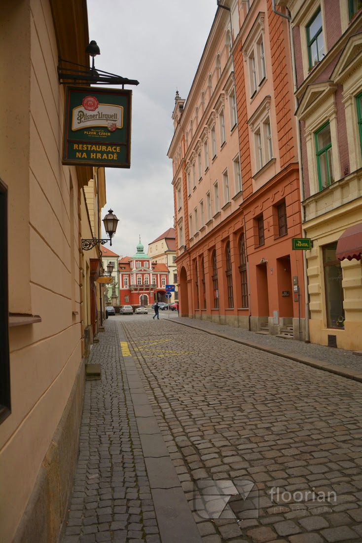 Piękne kamienice w Hradec Králové.