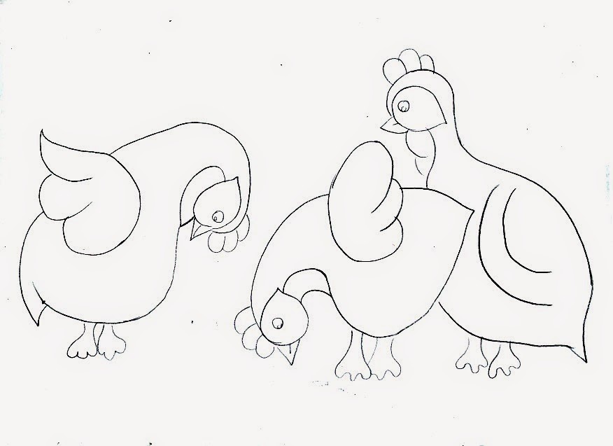 desenho de galinhas de angola para pintar