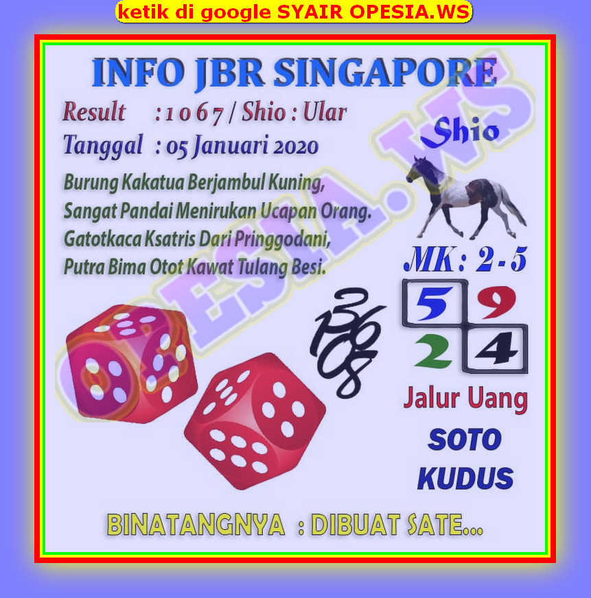 1 New Message Kode Syair Singapore 5 Januari 2020 Forum Syair Togel Hongkong Singapura Sydney