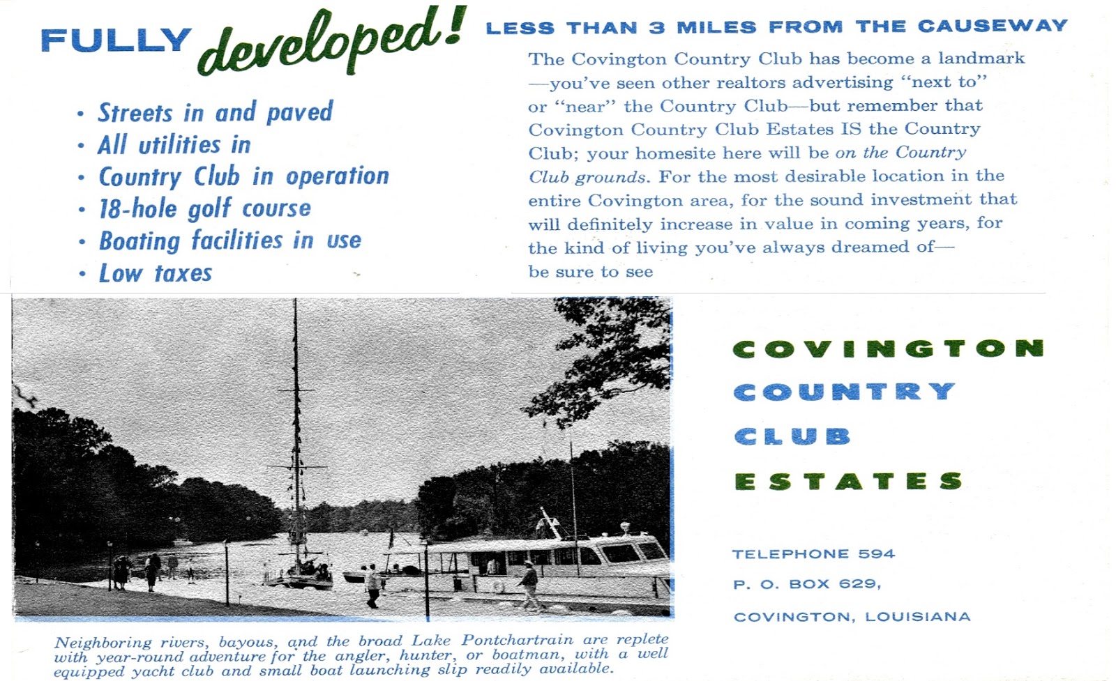 Tammany Family Covington Country Club Brochure