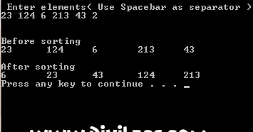 C++ Program Code for the implementation of bubble sorting algorithm on ...