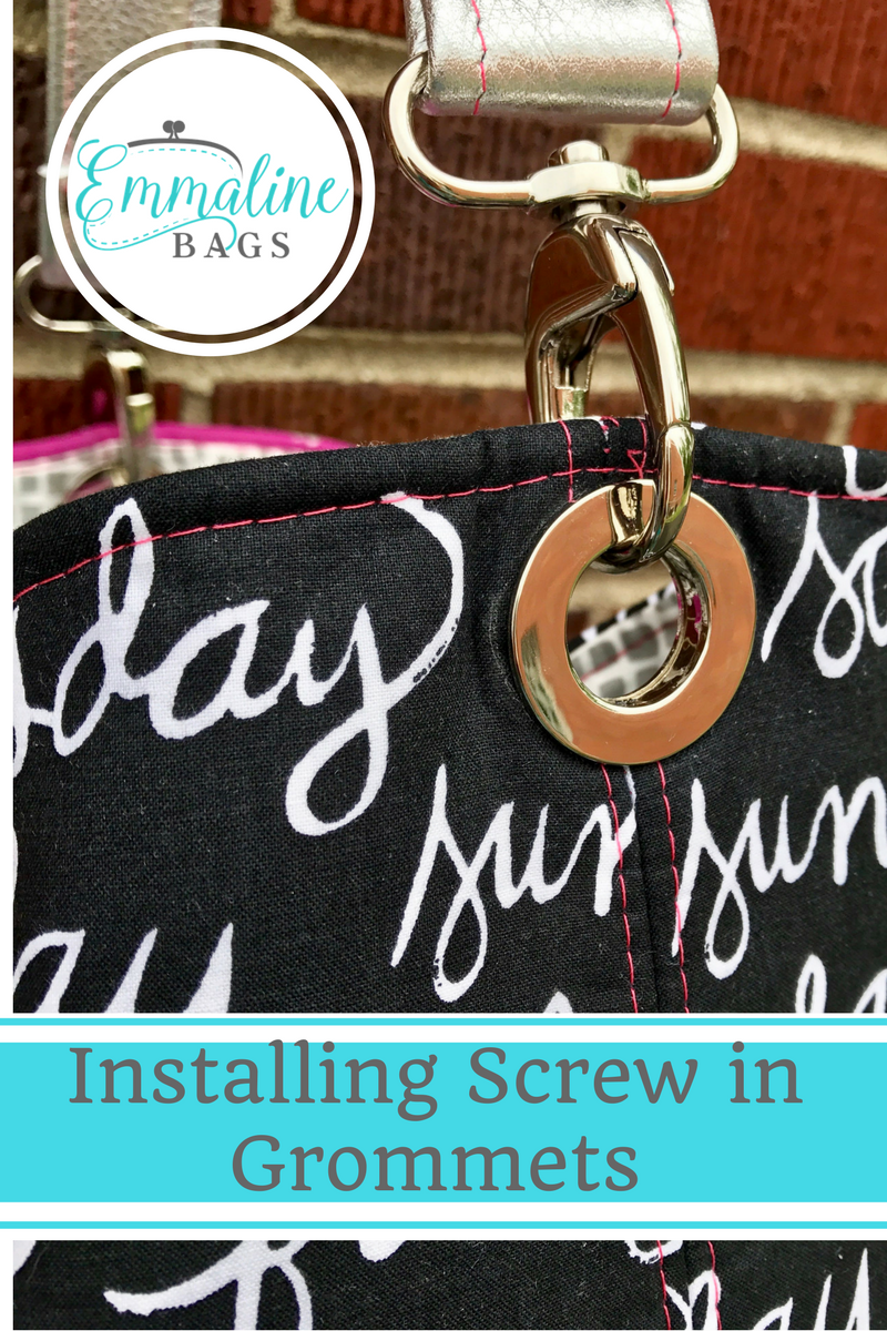 Emmaline Bags Sewing Patterns and Purse Supplies How to Insert Screw