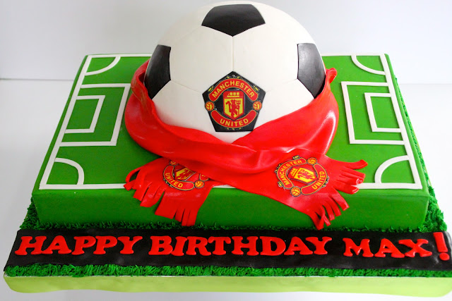Celebrate with Cake! Manchester United Soccer Ball Cake