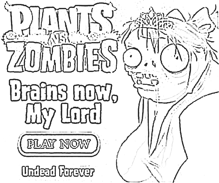 Free coloring pages of s zombies pea shooter