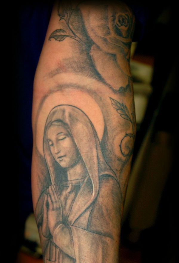  Religious  statue part sleeve Popular Tattoo  Designs