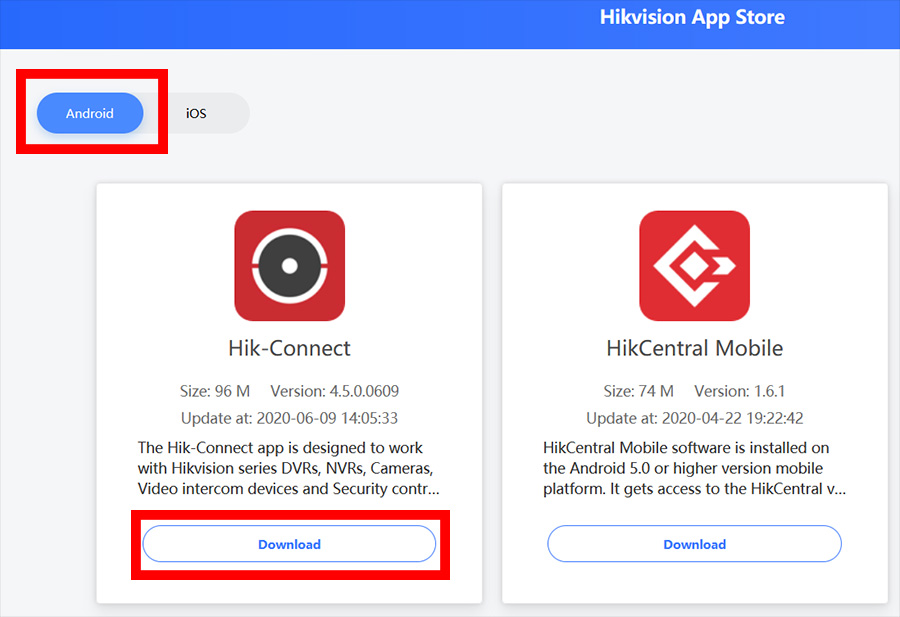 update hik-connect android