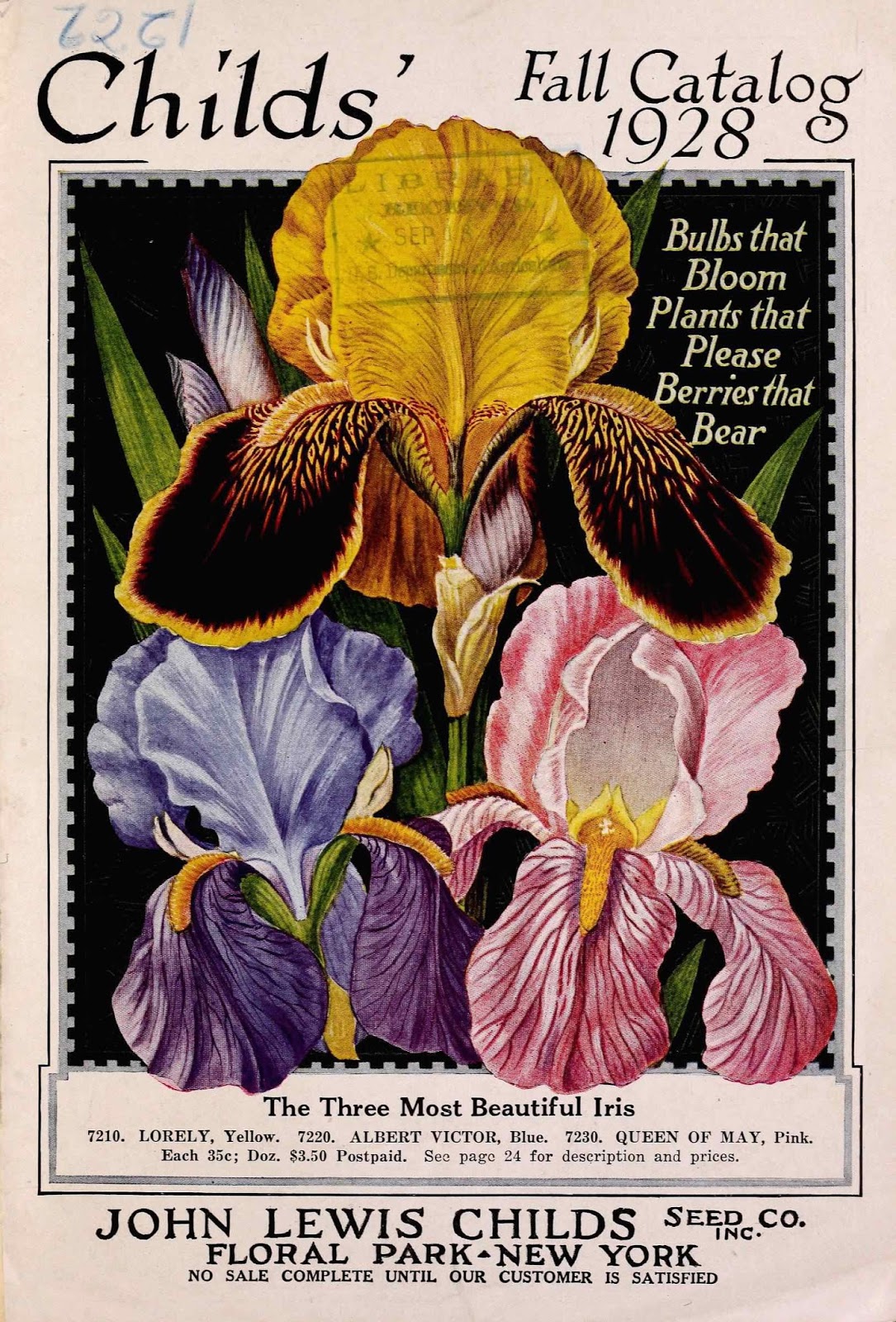 Tenth Letter of the Alphabet Lettering John Lewis Childs’ Catalogs