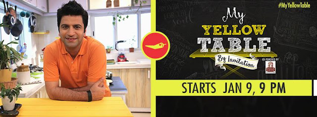 'My Yellow Table Season 2' Cooking Show on NDTV GoodTimes Plot Wiki,Celebrity,Timing,Promo