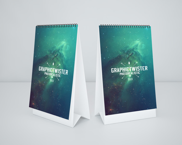 Double Small Desk Calendar MockUp Download Mockup Kalender PSD Terbaru Gratis - Double Small Desk Calendar MockUp