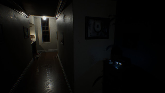 Silent Hills P.T. - Hall with clock showing 23:59