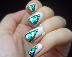 christmas tree nail oh trees simple nails xameliax sparkle turned wish could