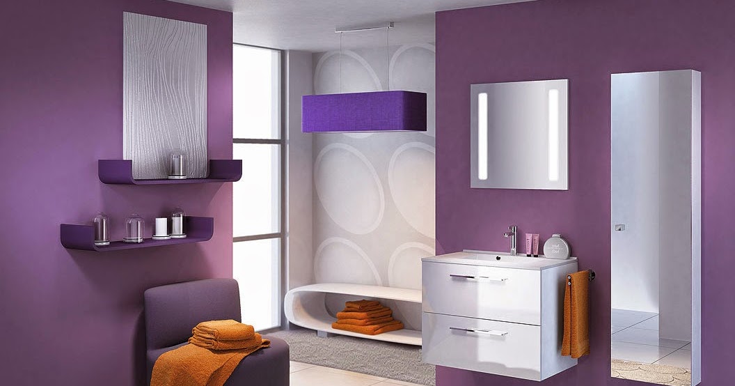 Baños de color lila - Colores en Casa
