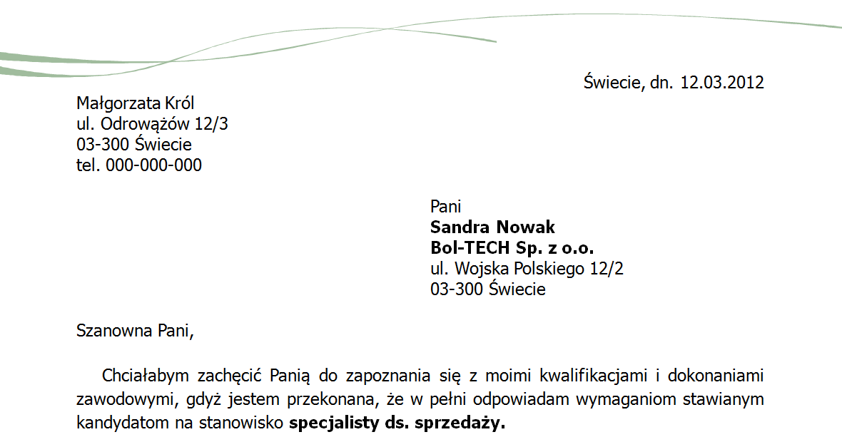 Profesjonalny Doradca Zawodowy List Motywacyjny Kolejna Odsłona