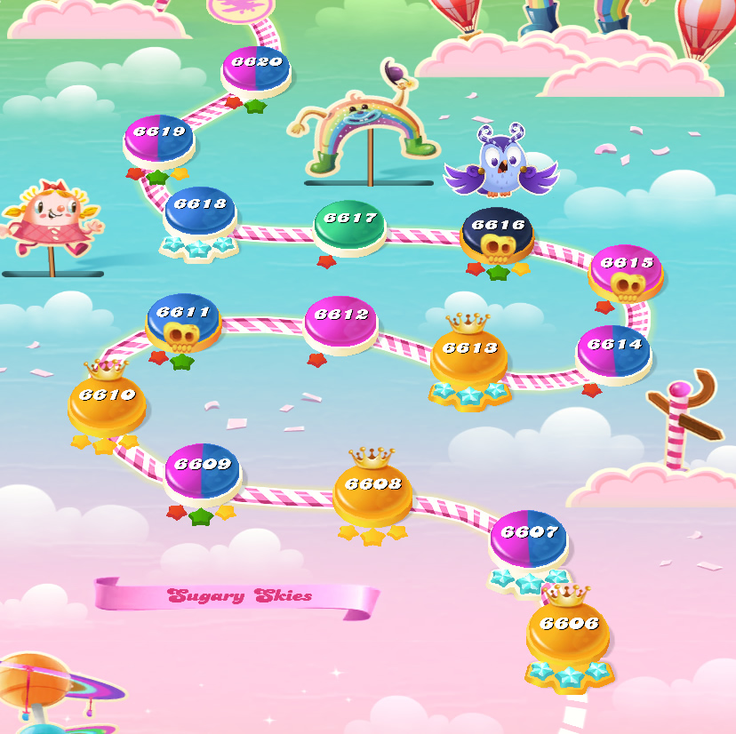 Candy Crush Saga level 6606-6620 Candy Crush Saga level 6606-6620