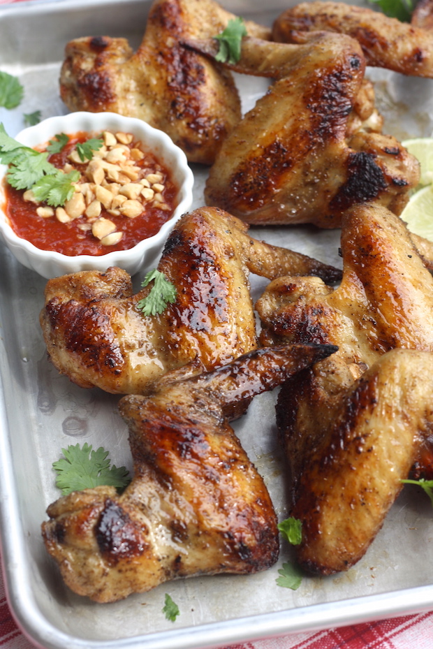 Thai Grilled Chicken Wings recipe by SeasonWithSpice.com