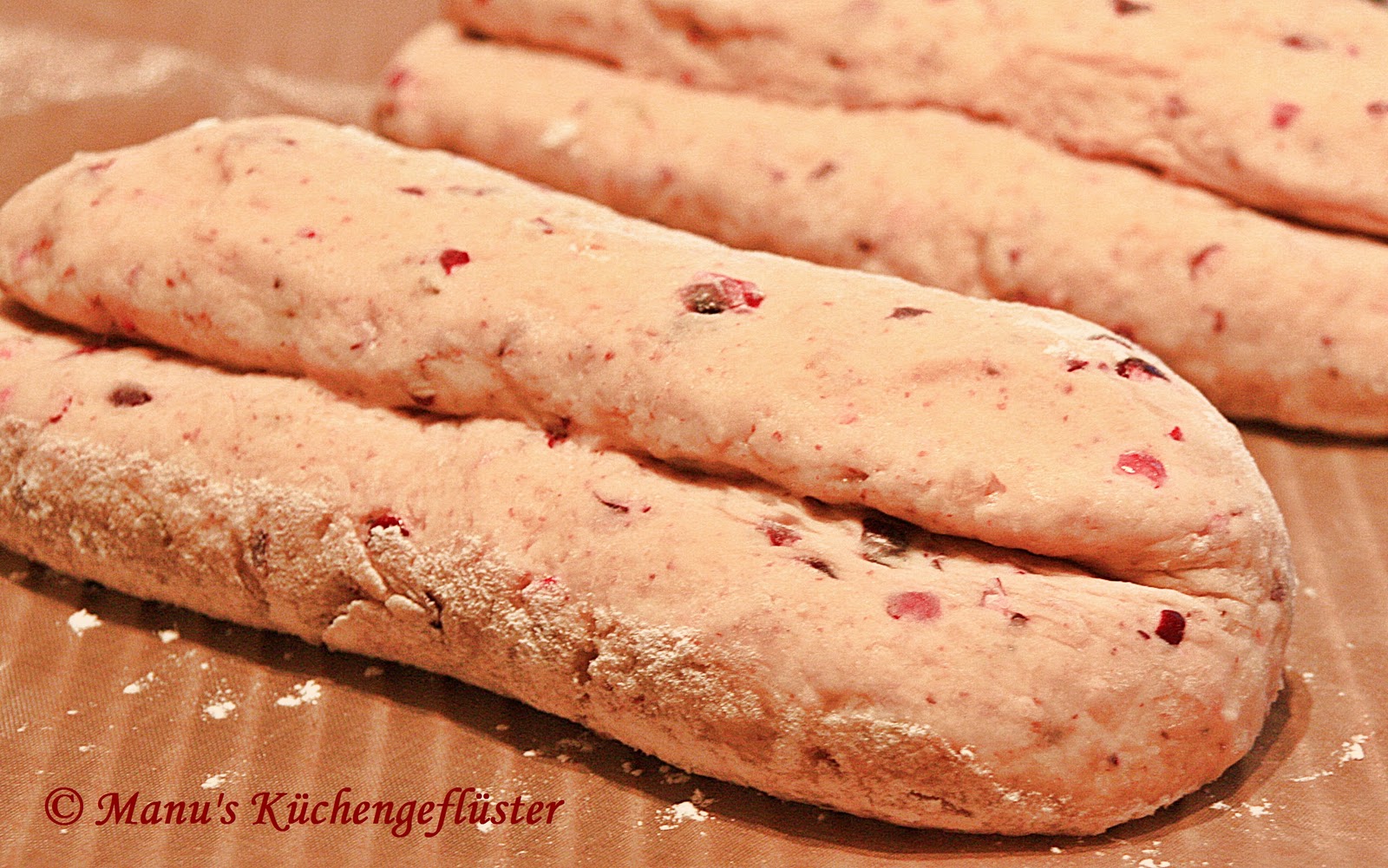 Manus Küchengeflüster: Cranberry-Quark-Stollen