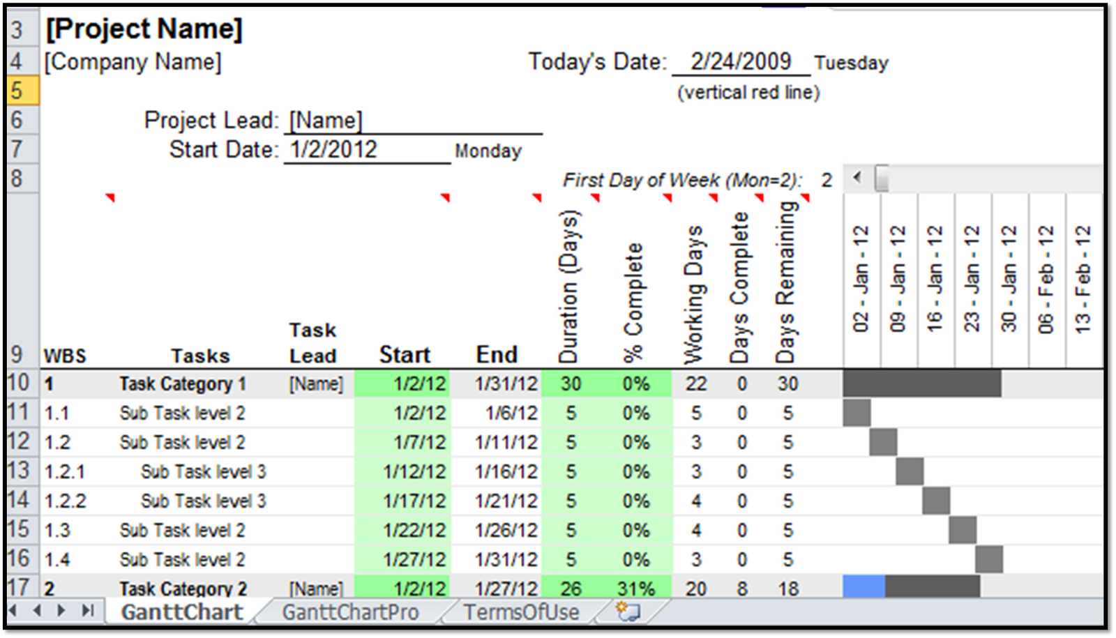 Excel Spreadsheets Help: Gantt Chart Template Pro Giveaway Contest