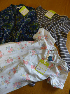 Picture of tops and child's dress bought at the St Elizabeth Hospice shop, one of the charity shops on Hadleigh High Street