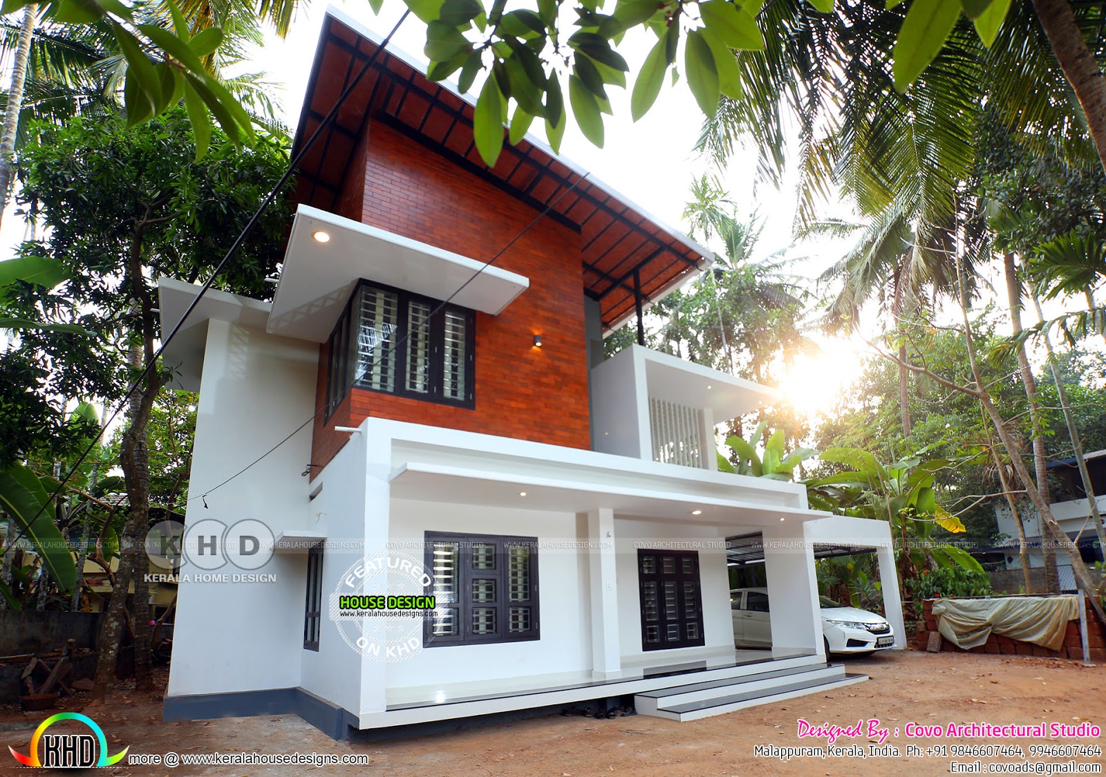 Work completed 4 bedroom 2000 sq-ft home - Kerala home design and floor