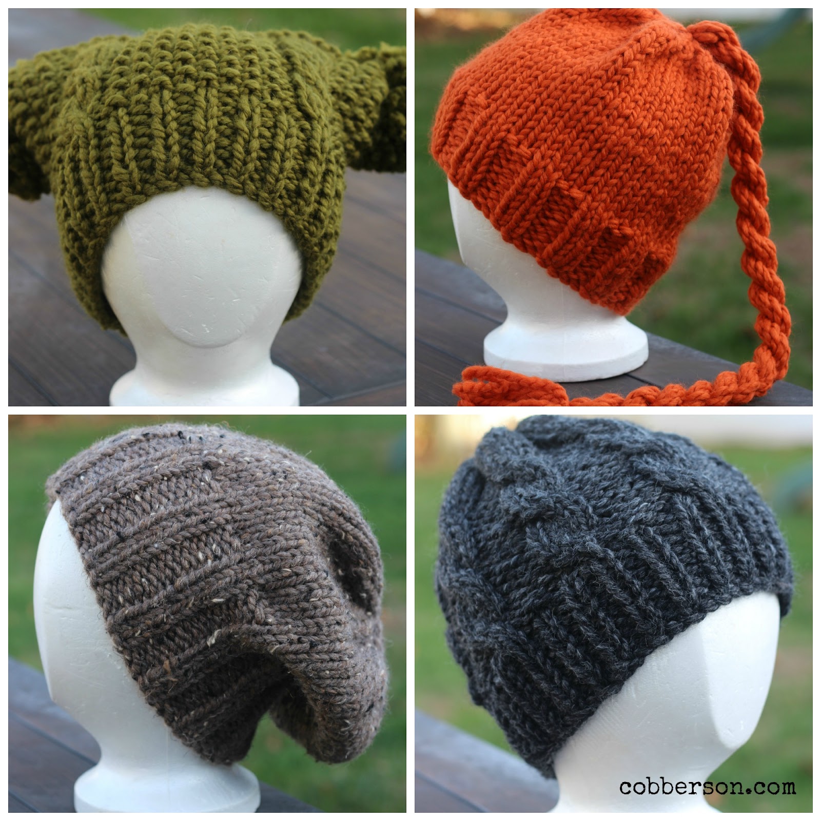Hand knit hats have arrived in my Etsy shop! | Cobberson + Co.