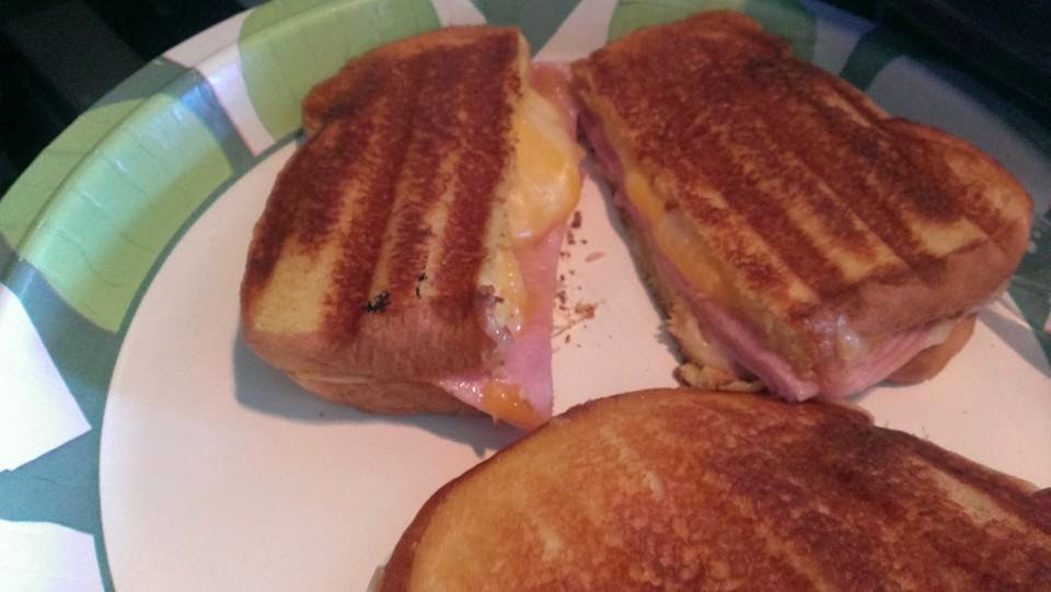 Cooking On The Truck Foreman Grill Ham and Cheese Sandwiches