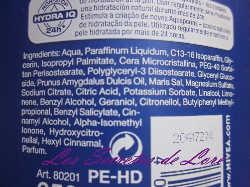 ingredientes de nivea sun