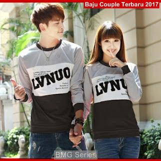 BA19 Baju Couple Lvnuo Hitam Model Couple Care BShop