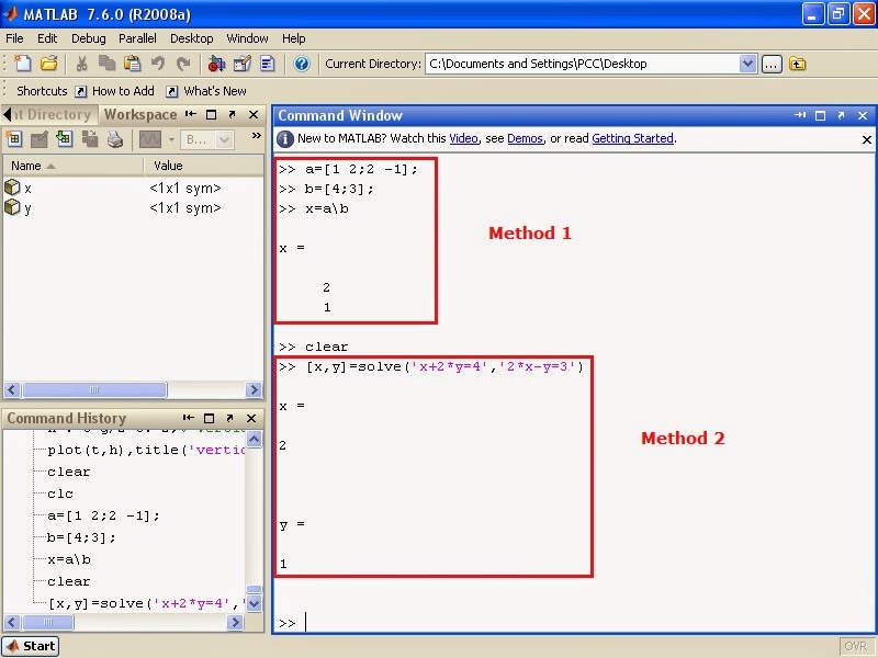 Product Design Engineering: MATLAB Tutorial - MATLAB Matrix main ...