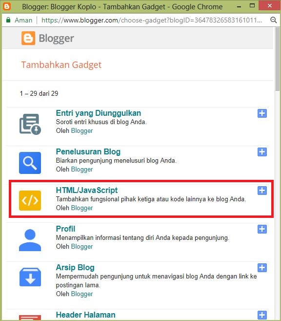 Cara memasukan iklan ke blog