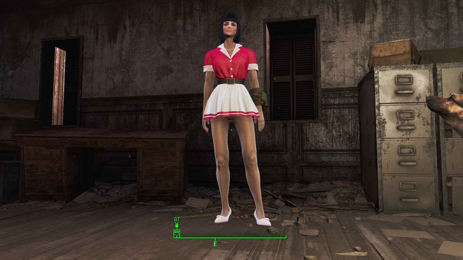 Fallout4 By Fallout4 Mod Prewar Dress Retex Stand.