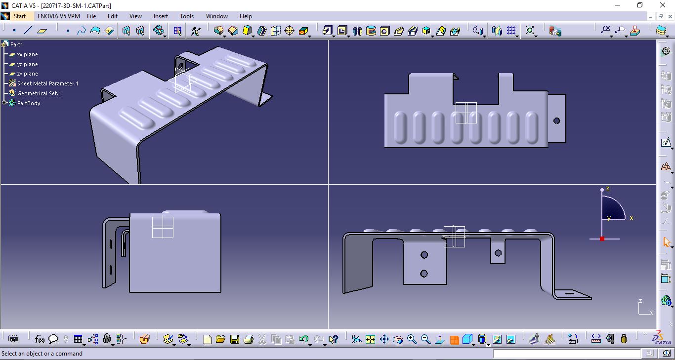 Abhay Sharma-Worksamples: CATIA (SHEET METAL DESIGN) - Computer Aided ...