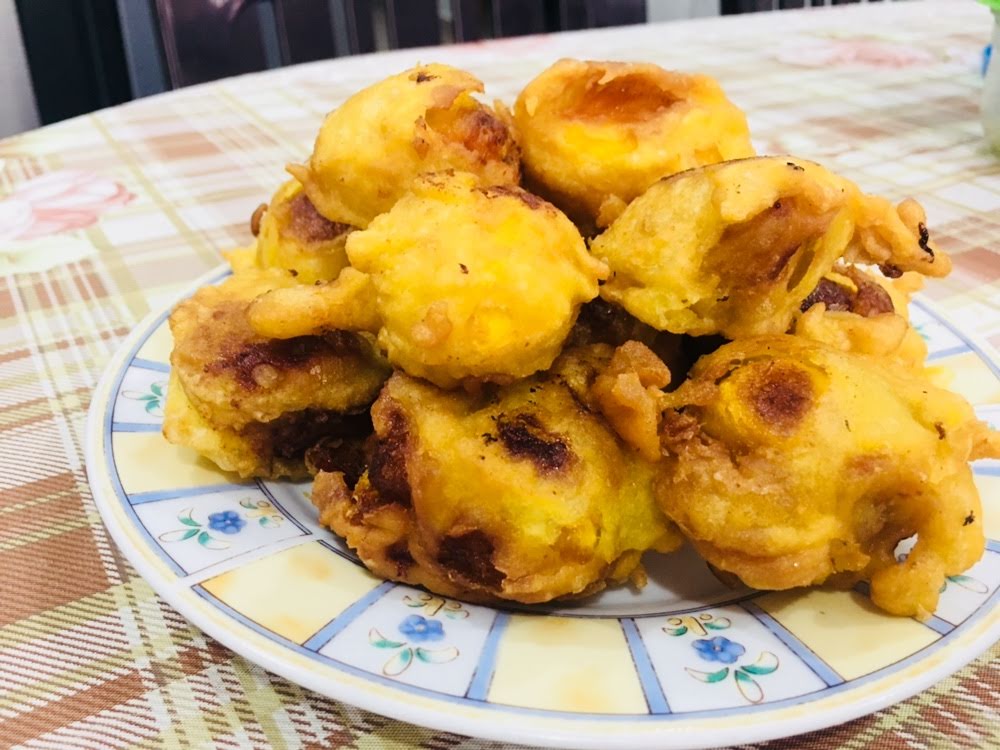 Goreng bancuhan cempedak tepung Musim cempedak