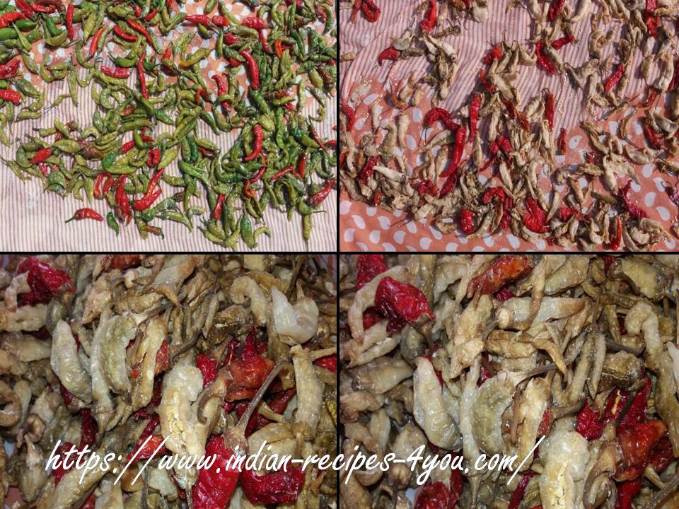 How to Make Sun Dried Buttermilk Chillie in hindi by aju Indian