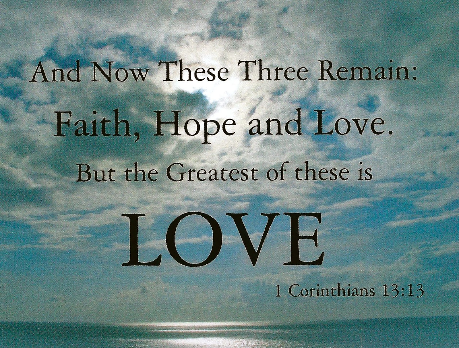 My Favorite Postcards: Bible Verse, 1 Corinthians 13:13 Love