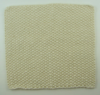 knit washcloth white seed stitch