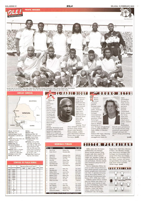ROAD TO WORLD CUP 2002 SENEGAL TEAM PROFILE